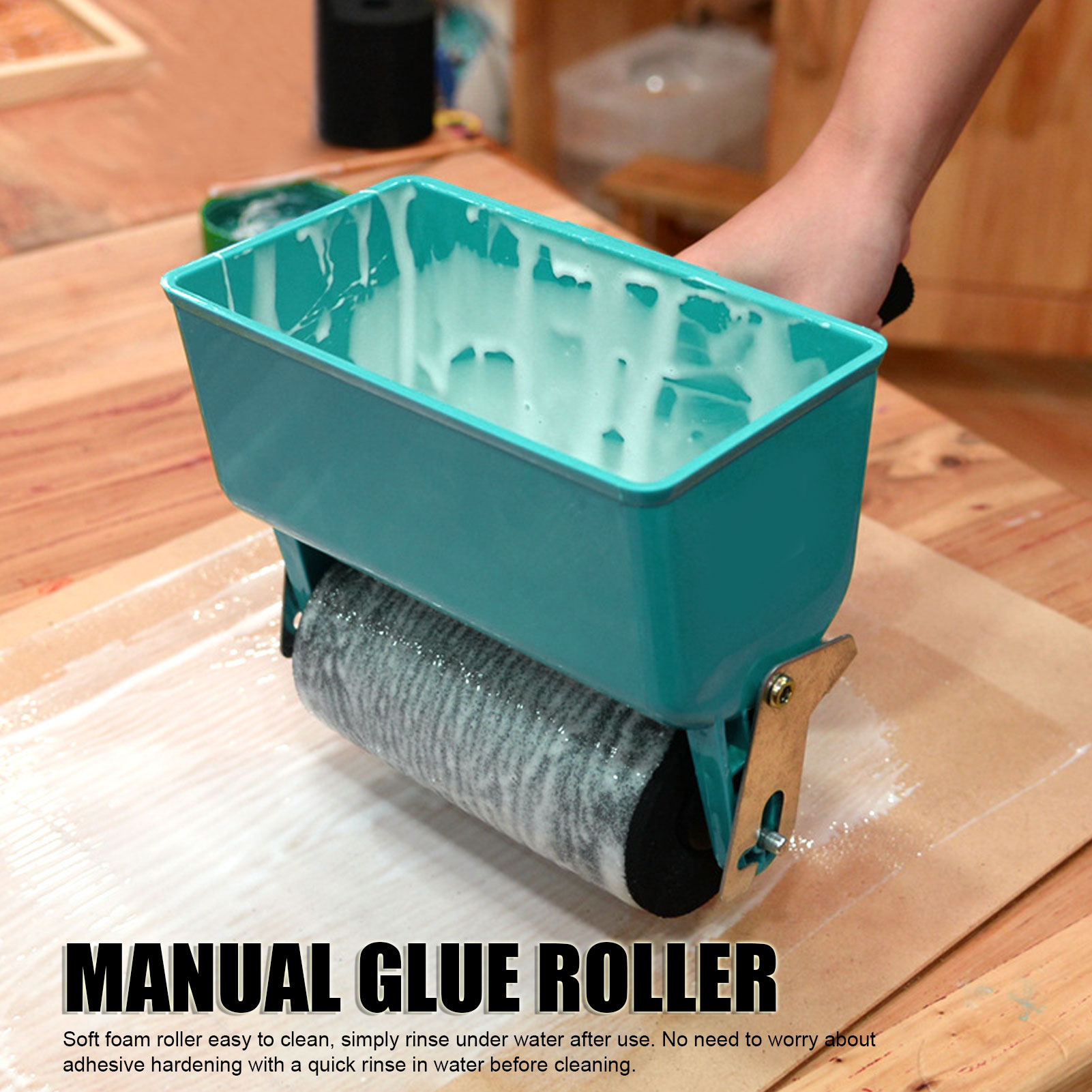Woodworking Glue Roller - 9in 460mL Manual Glue Roller Applicator