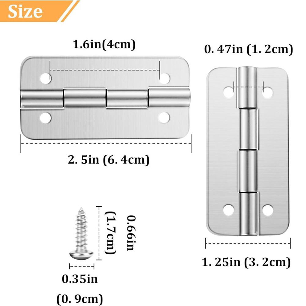 Woodworking Terms - Cooler Hinges 304 Stainless Steel Set