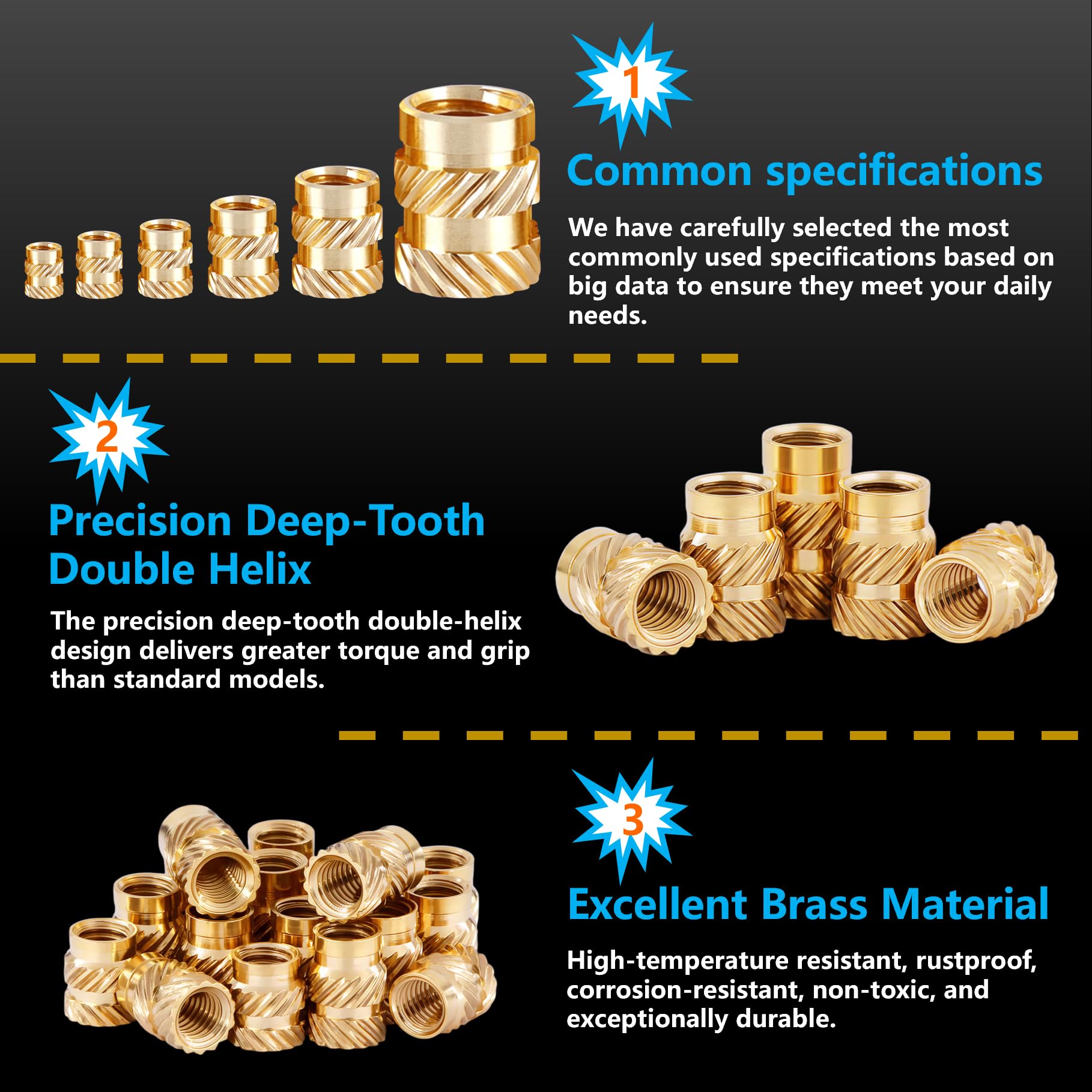 600Pcs M2-M6 Brass Threaded In - đánh giá và giá Woodworking Shop