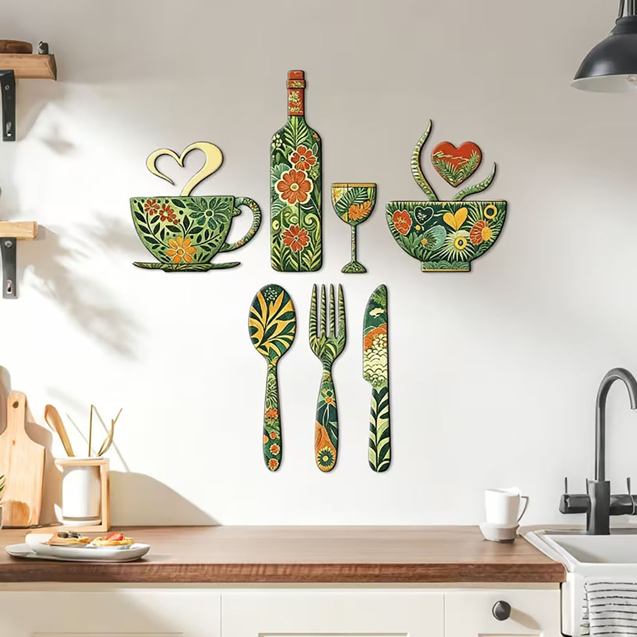 7Pcs Green Floral Kitchen Uten - đánh giá và giá Xfasten Woodworking Tape