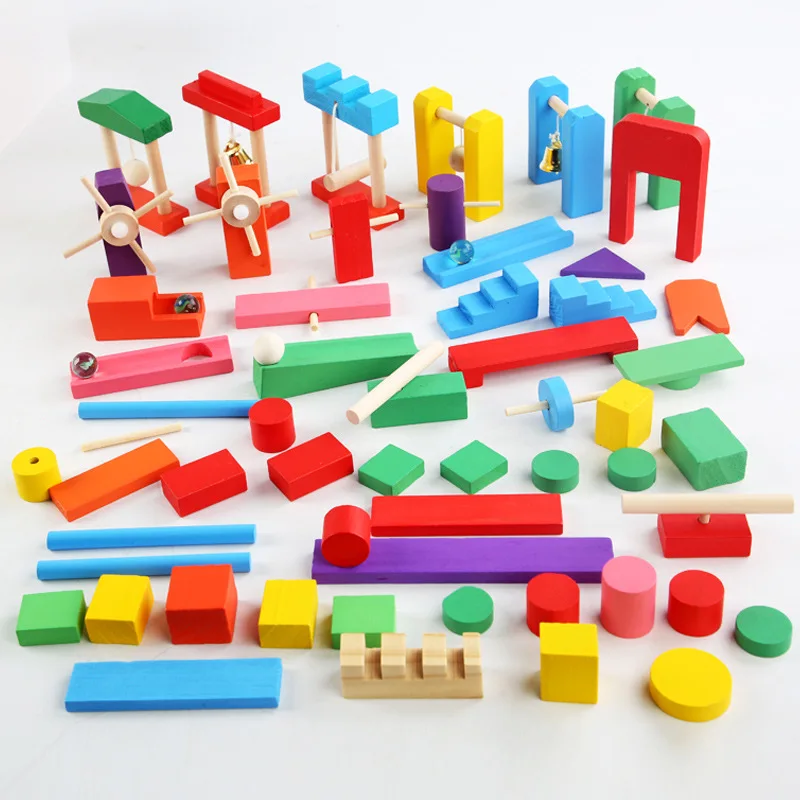 Montessori Wooden Rainbow Domi - đánh giá và giá Woodworking Domino