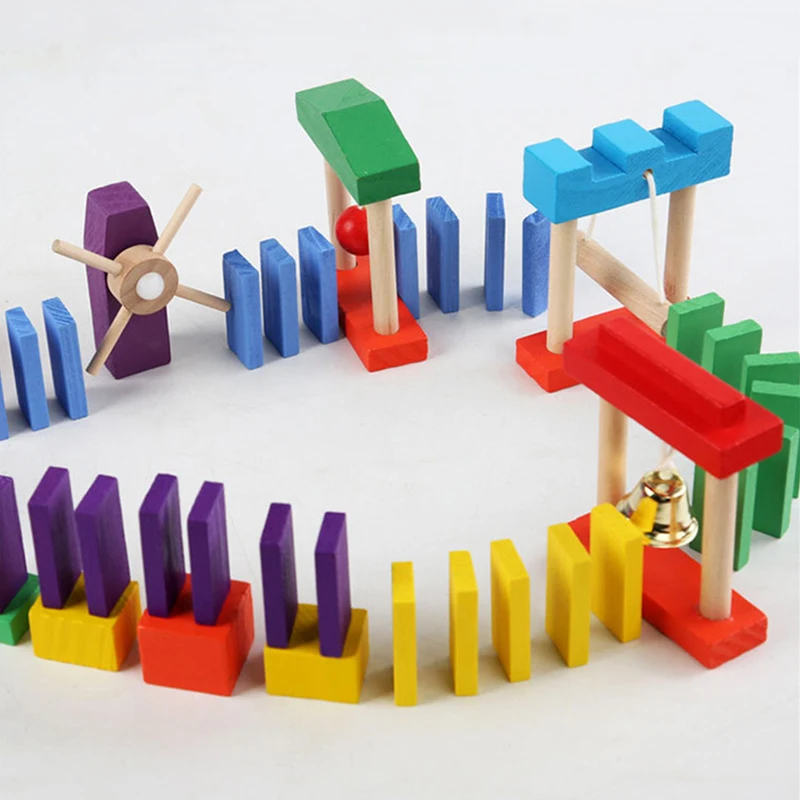 Montessori Wooden Rainbow Domi - đánh giá và giá Woodworking Domino