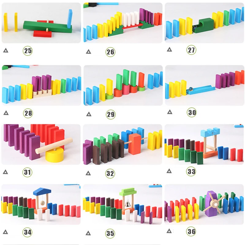 Montessori Wooden Rainbow Domi - đánh giá và giá Woodworking Domino