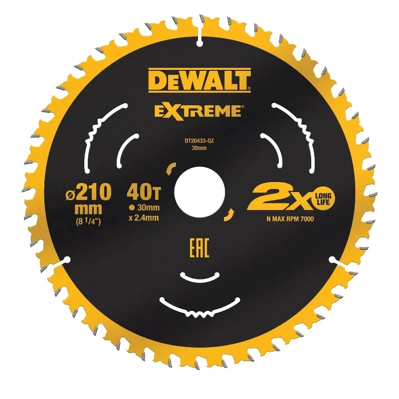 DEWALT DT20433 Extreme 210mm 4 - đánh giá và giá Woodworking Kerf