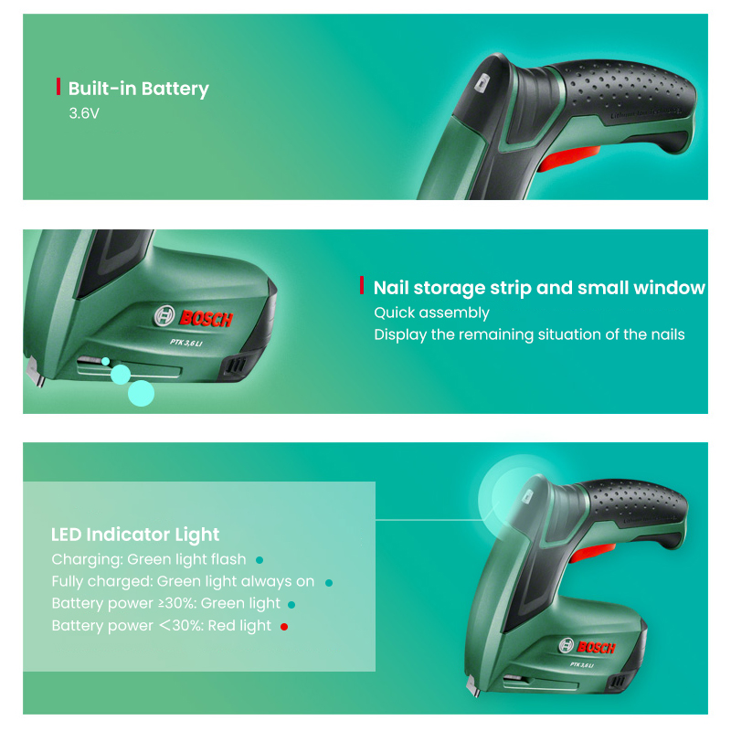 Bosch PTK 3.6 Li Cordless Nail - đánh giá và giá Furniture And Woodworking