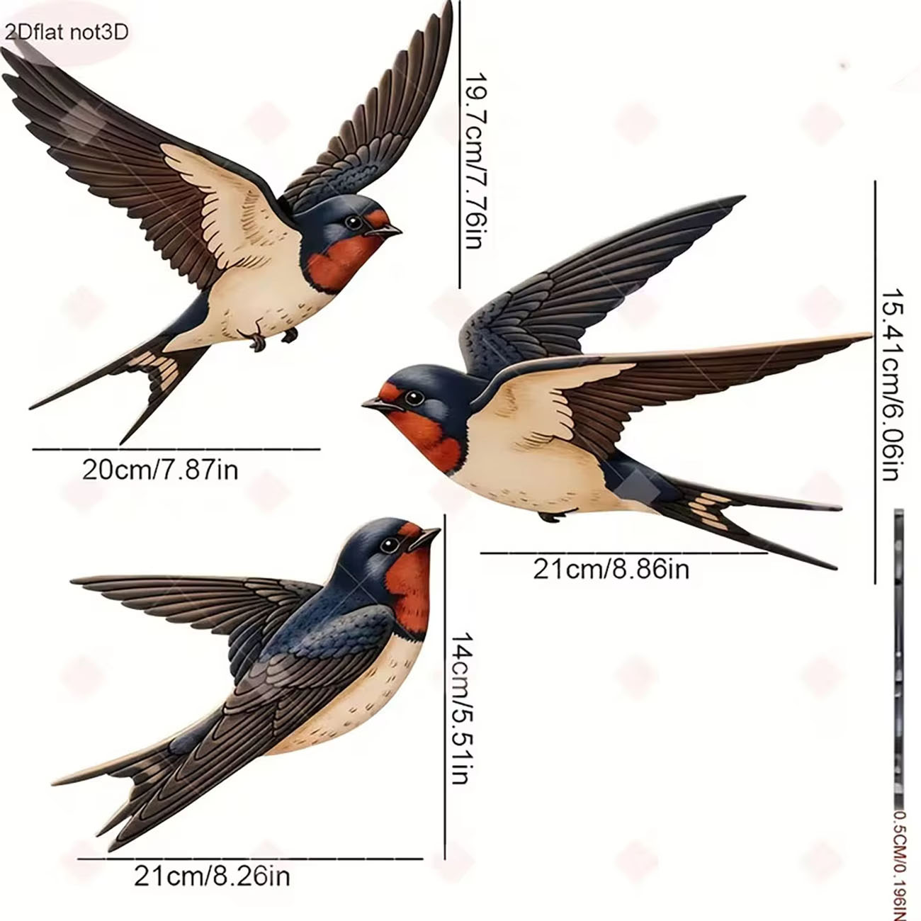3Pcs 2D Swallow Wooden Wall De - đánh giá và giá Xfasten Woodworking Tape